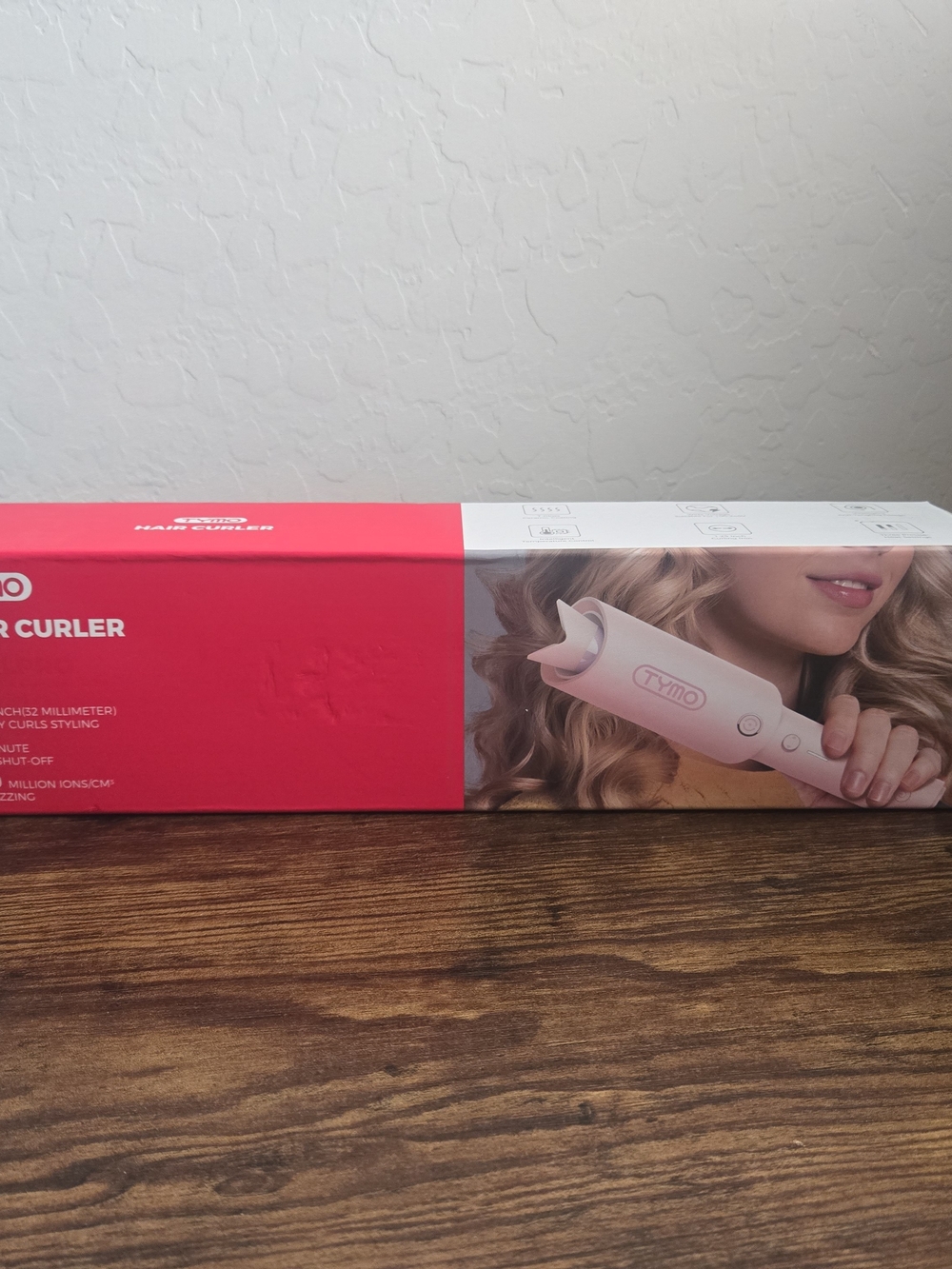 TYMO CurlPro Automatic Curling Iron 1.25" Pink Hair Curler New Open Box